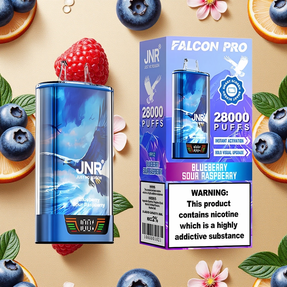 JNR Falcon Pro 28000 Cuspes Mirtilo Framboesa Azeda Bateria 950mAh Brasil Atacado