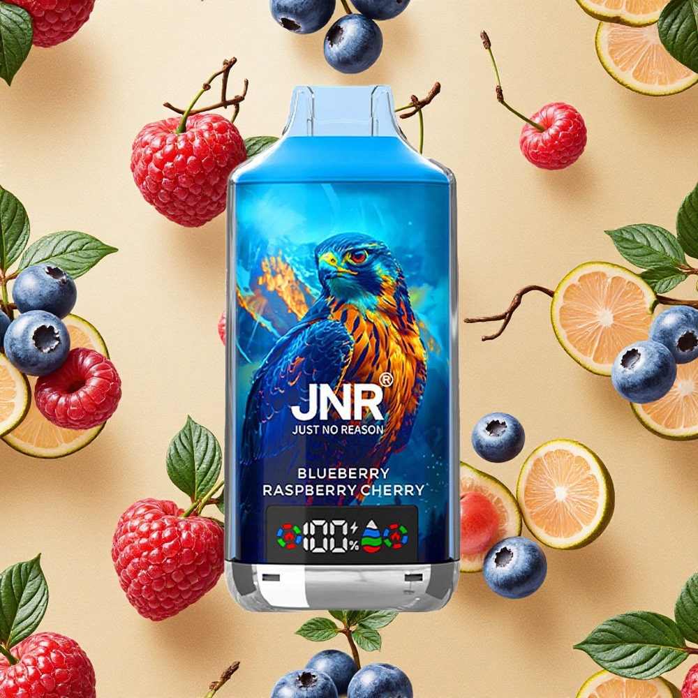 JNR Falcon X 18000 Puffs Mirtilo Framboesa Cereja Display Digital Brasil Atacado