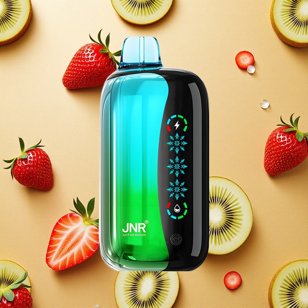 JNR Flex Ice 21000 Puffs Descartável Vape Morango Kiwi Tela Sensível ao Toque Brasil Atacado