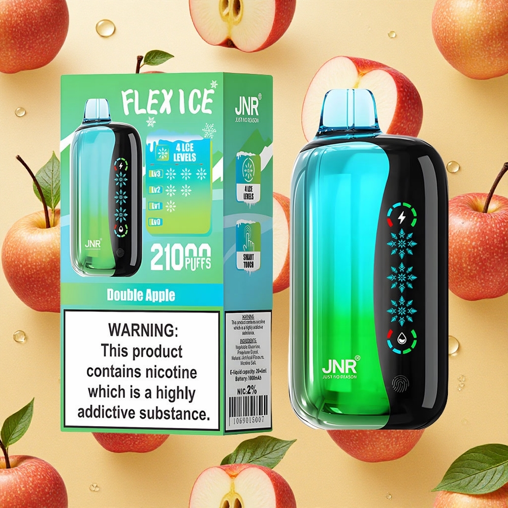 JNR Flex Ice 21000 Puffs Maçã Dupla Tela Sensível ao Toque Brasil Atacado