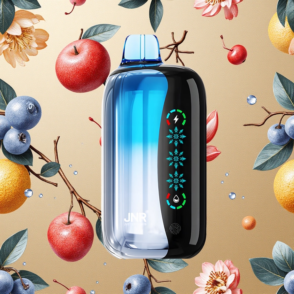 JNR Flex Ice 21000 Puffs Vape Descartável Cereja Azul Explosão Tela Touch Brasil Atacado