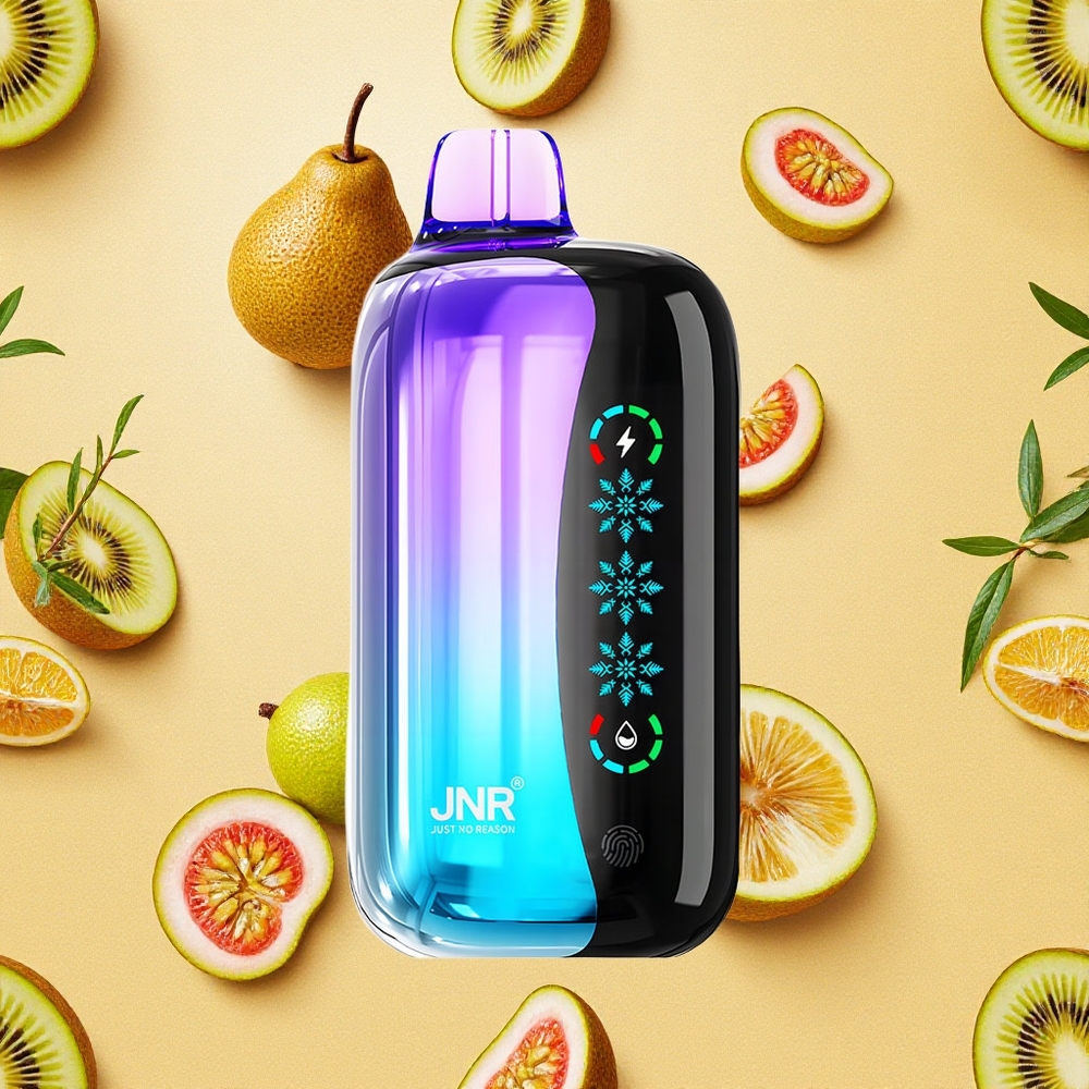 JNR Flex Ice 21000 Puffs Vaporizador Descartável Kiwi Maracujá Goiaba Tela Sensível ao Toque Brasil Atacado