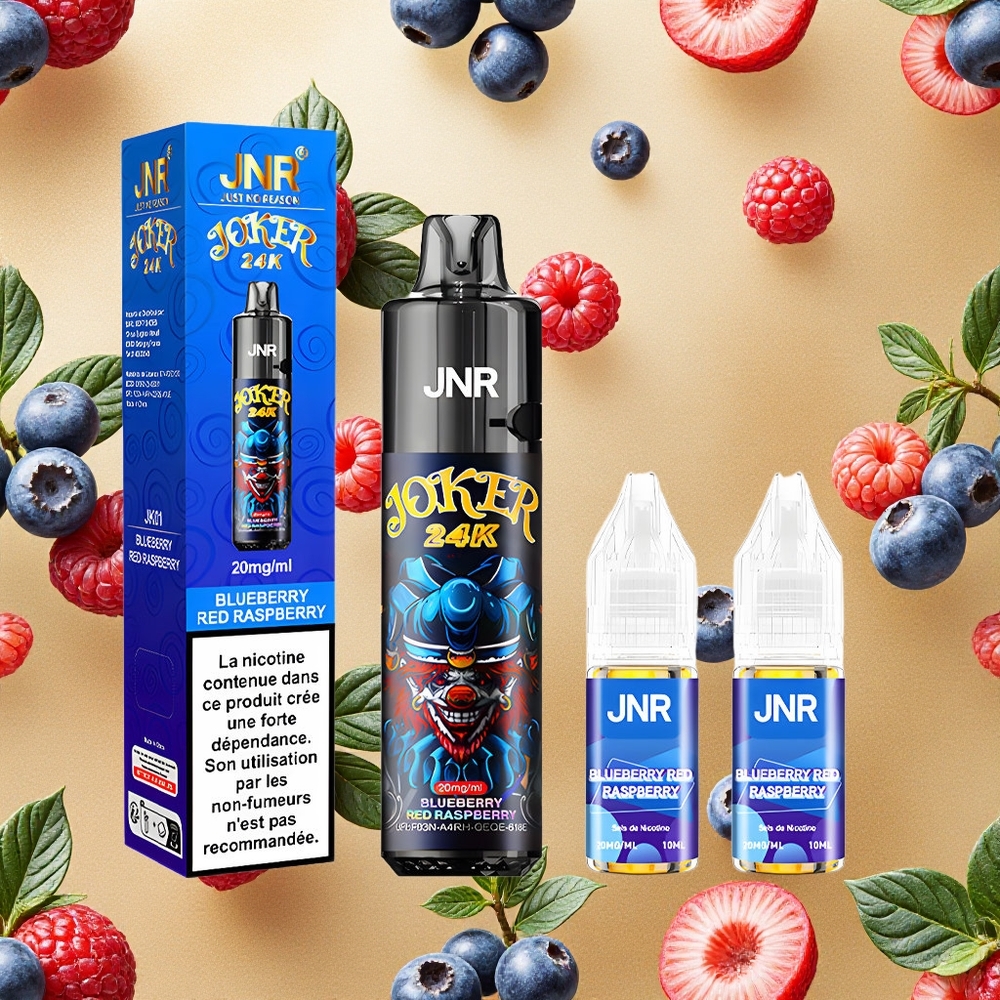 JNR Joker 24000 Puffs Mirtilo Framboesa Vermelha 2% Conteúdo de Nicotina Brasil Atacado