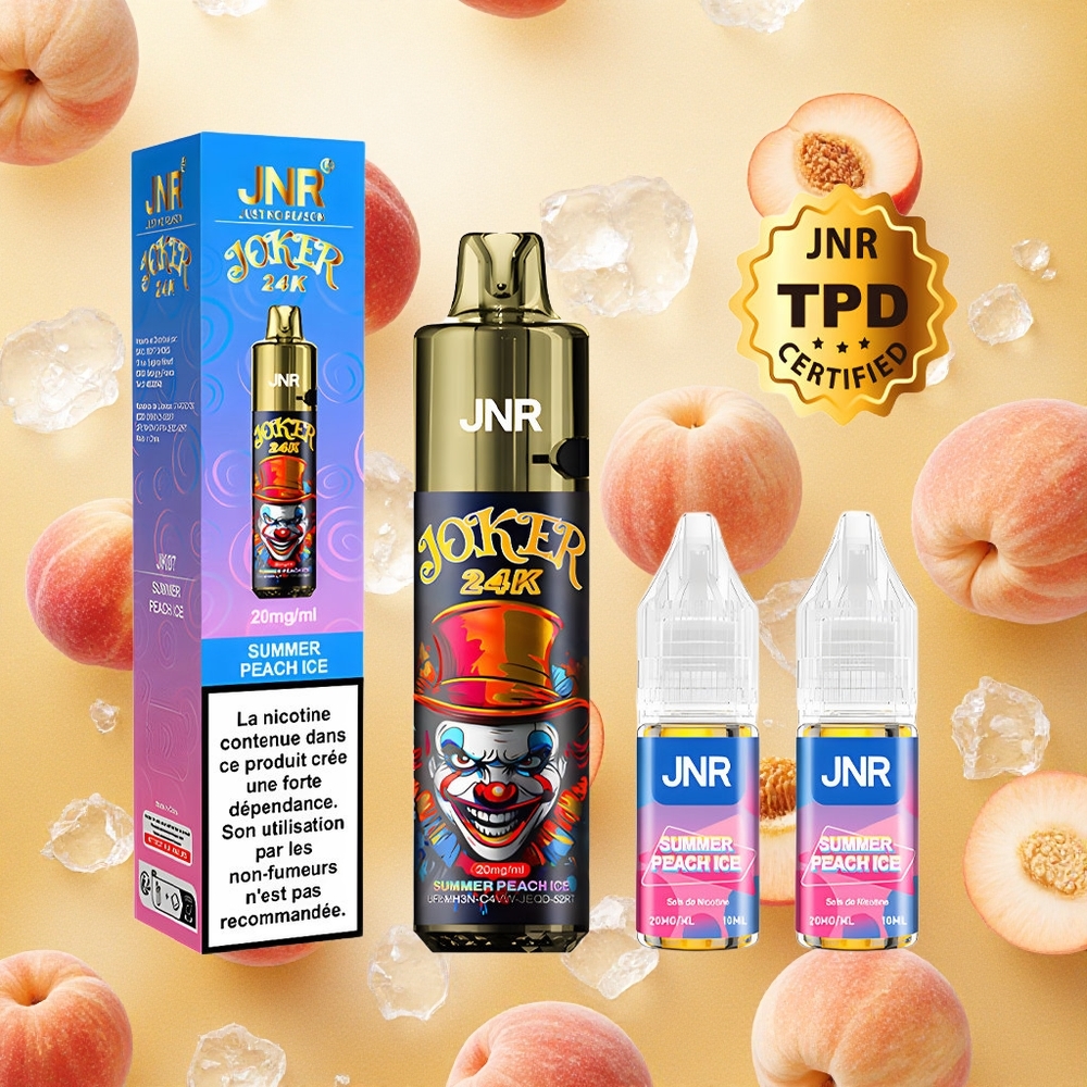 JNR Joker 24000 Puffs Pêssego de Verão Gelado Bateria 800mAh Brasil Atacado