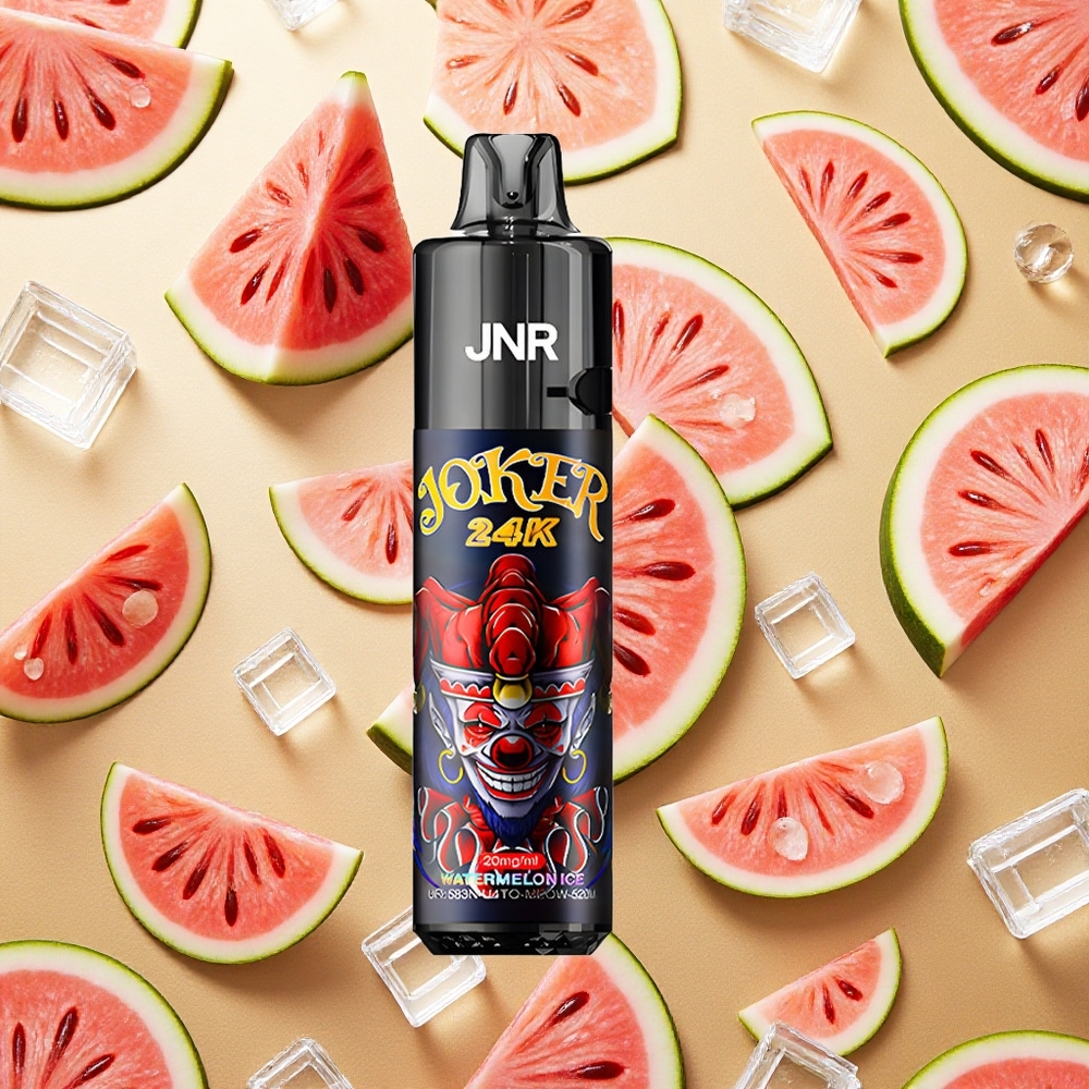 JNR Joker 24000 Puffs Vape Descartável Melancia Gelada 2% Nicotina Brasil Atacado