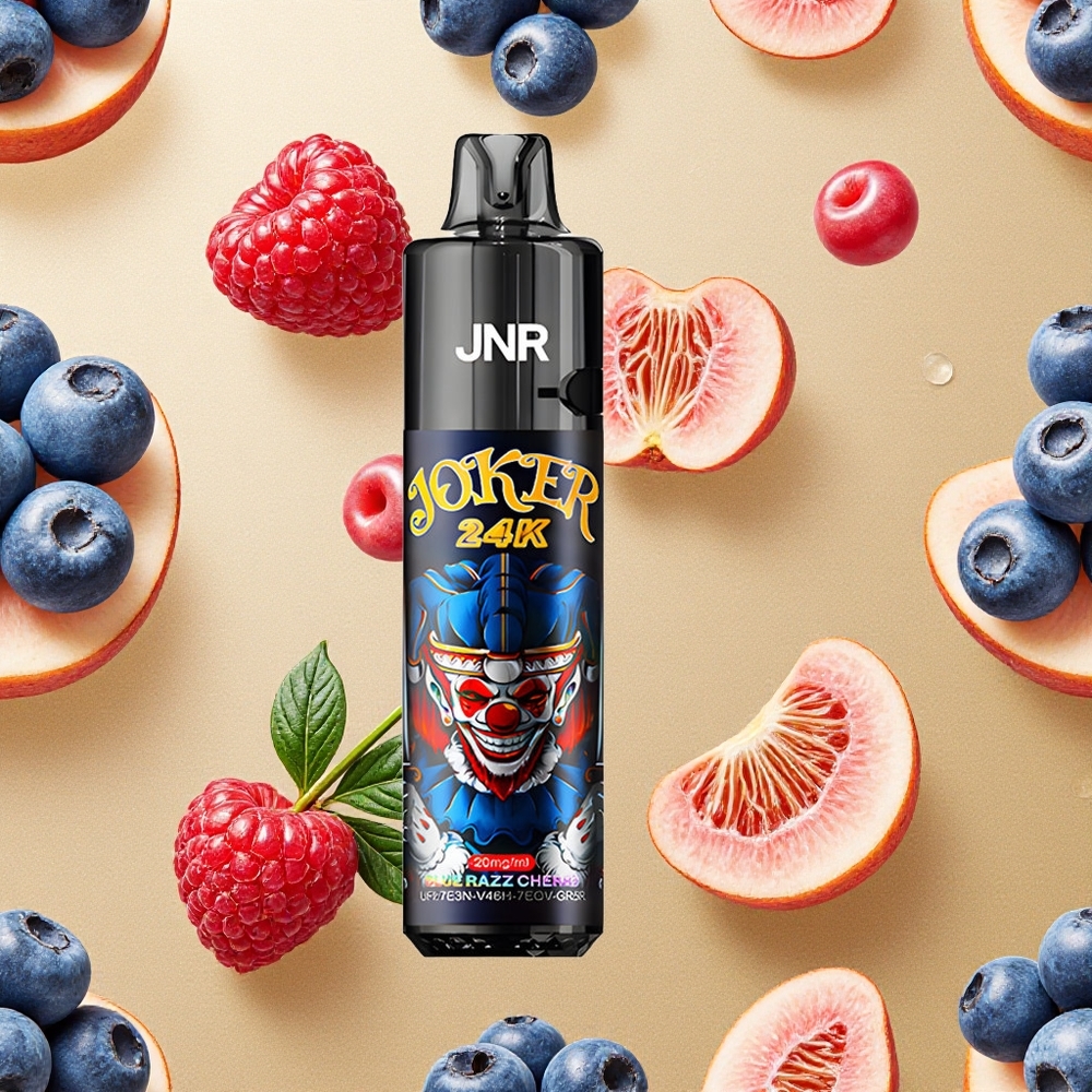 JNR Joker 24000 Puffs Vape Descartável Mirtilo Cereja 2% Conteúdo de Nicotina Brasil Atacado
