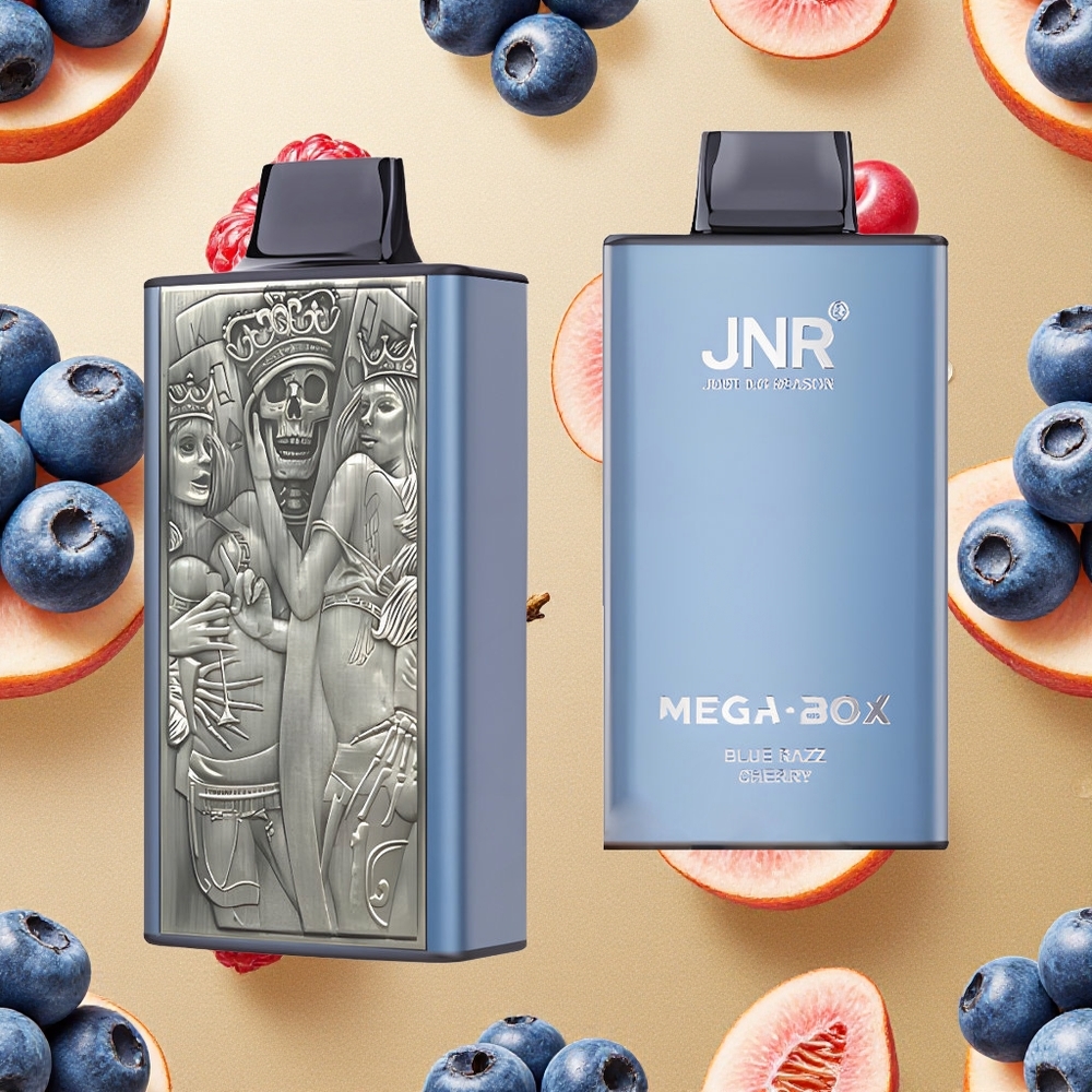 JNR Mega Box 25000 Puffs Blue Razz Cereja Tipo-C Carga Rápida Brasil Atacado