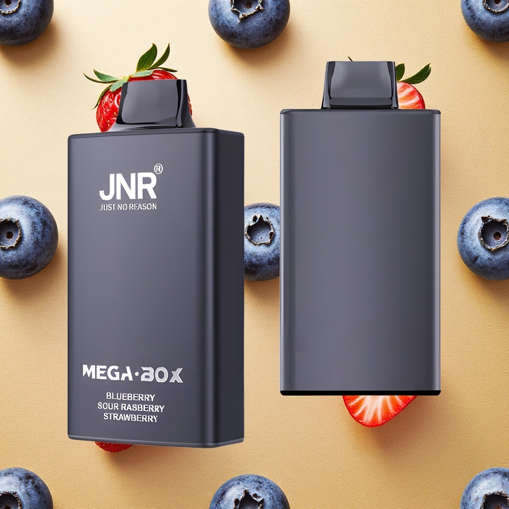 JNR Mega Box 25000 Puffs Mirtilo Azedo Framboesa Morango 30ml Capacidade de Líquido E-líquido Brasil Atacado