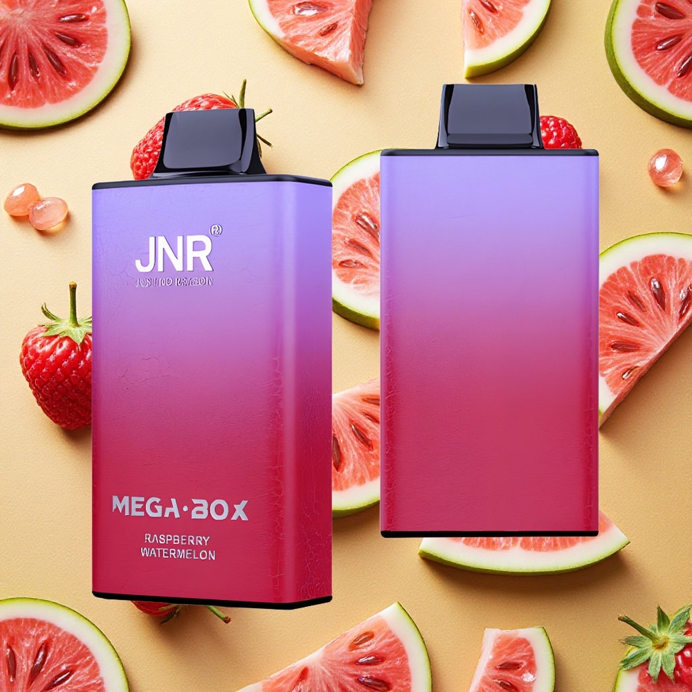 JNR Mega Box 25000 Puffs Vape Descartável Framboesa Melancia Tipo-C Carga Rápida Brasil Atacado