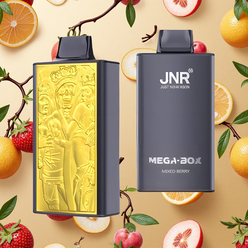 JNR Mega Box 25000 Puffs Vape Descartável Frutas Vermelhas Misturadas Brasil Atacado
