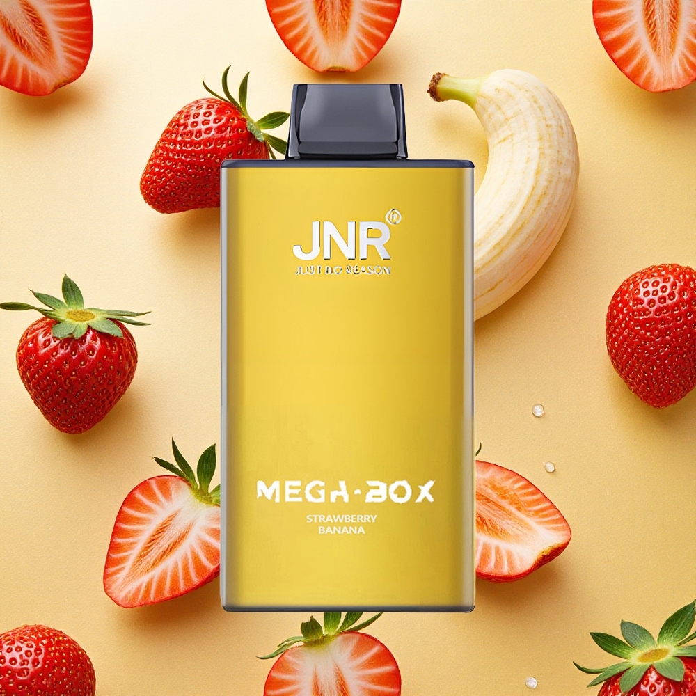 JNR Mega Box 25000 Puffs Vape Descartável Morango Banana Tipo-C Carga Rápida Brasil Atacado