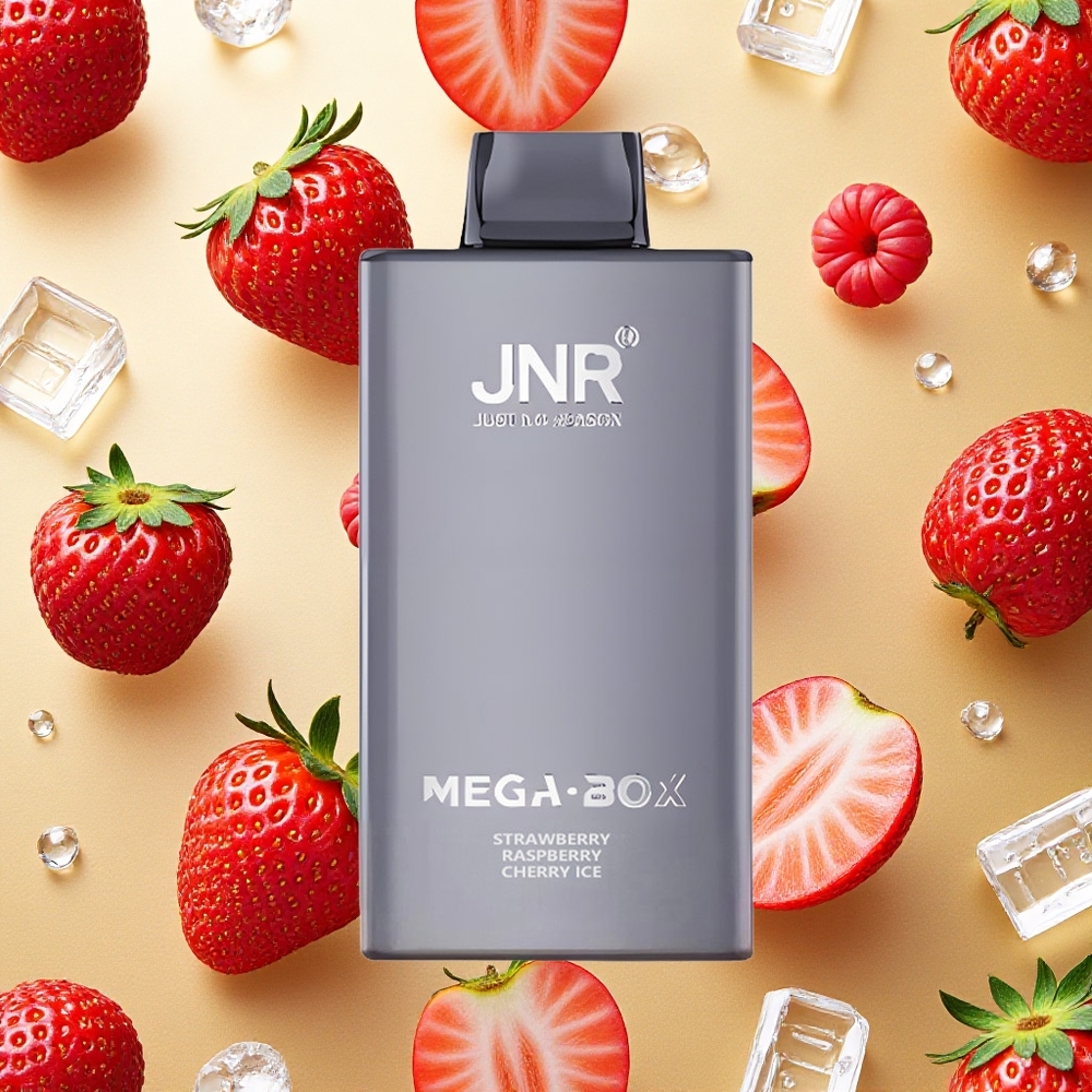 JNR Mega Box 25000 Puffs Vape Descartável Morango Framboesa Cereja Gelo Brasil Atacado