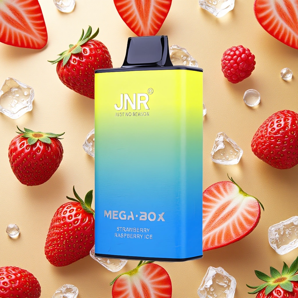 JNR Mega Box 25000 Puffs Vape Descartável Morango Framboesa Gelo 30ml Capacidade de E-líquido Brasil Atacado
