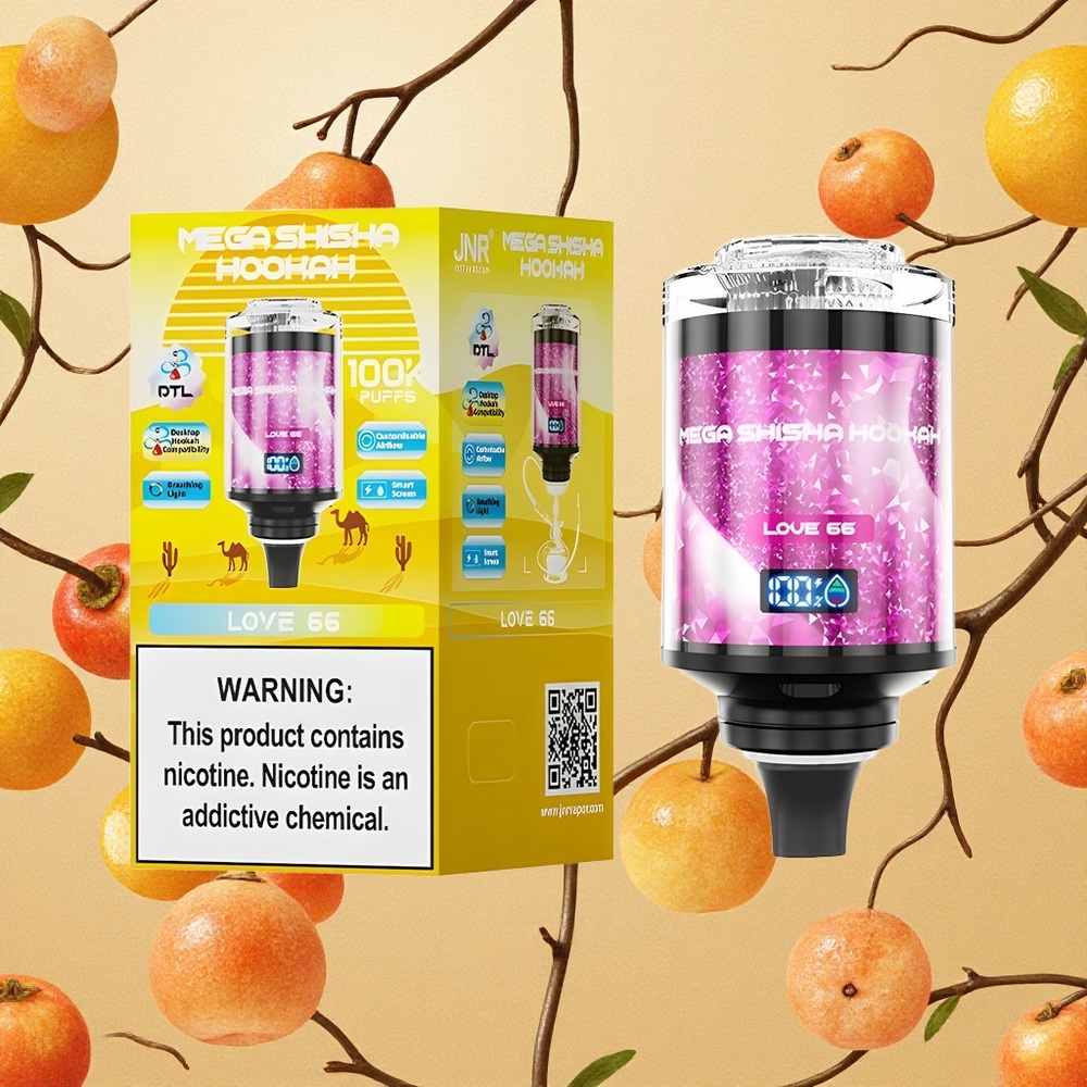 JNR Mega Shisha Hookah 100K 100000 Puffs Amor 66 Brasil Atacado