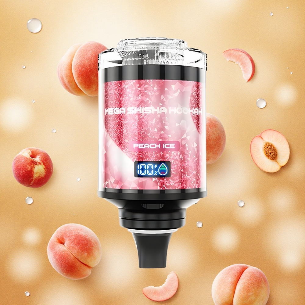 JNR Mega Shisha Hookah 100K 100000 Puffs Pêssego Gelo 60ml Capacidade de Líquido Brasil Atacado