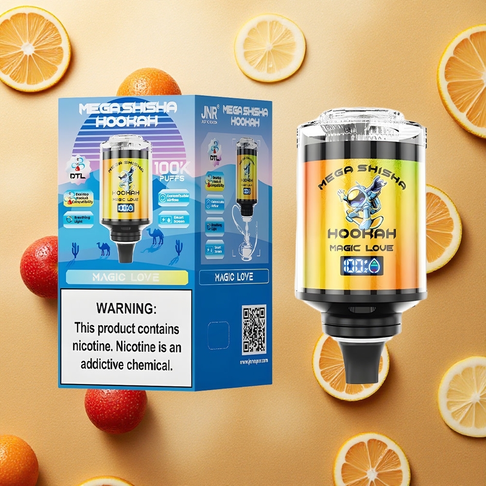 JNR Mega Shisha Hookah 100K 100000 Puffs Tela Interativa Inteligente Brasil Atacado