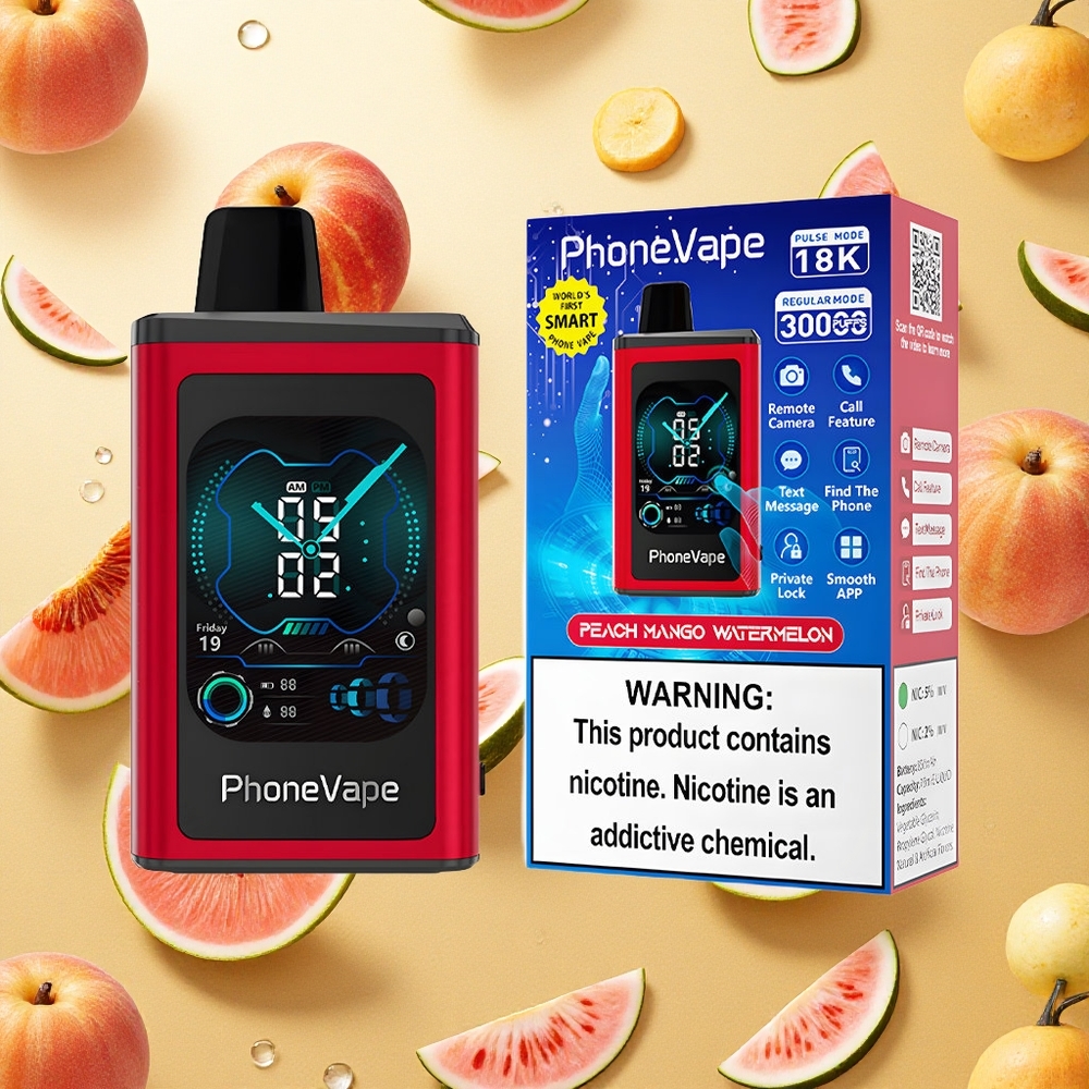 JNR PhoneVape 30000 Puffs Vape Descartável Pêssego Manga Melancia Bateria Recarregável 850mAh Brasil Atacado