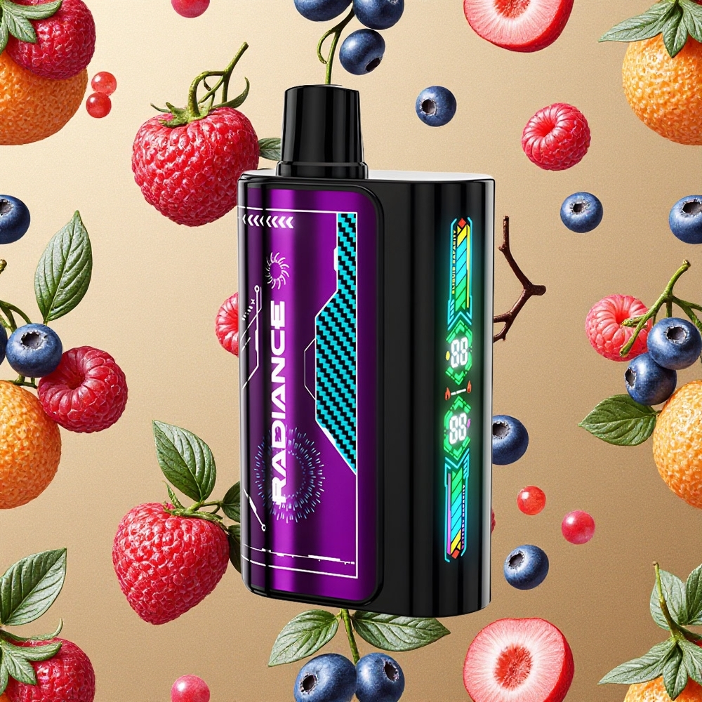 JNR Radiance 31000 Puffs Mirtilo Framboesa Azeda Tela Inteligente Animada Brasil Atacado