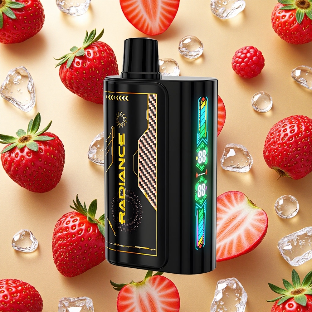 JNR Radiance 31000 Puffs Morango Framboesa Cereja Gelo Tela Inteligente de Animação Brasil Atacado