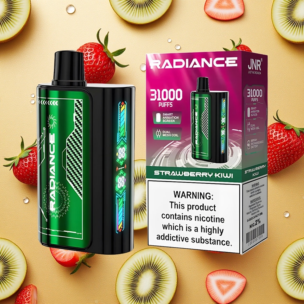 JNR Radiance 31000 Puffs Morango Kiwi Tipo-C Brasil Atacado