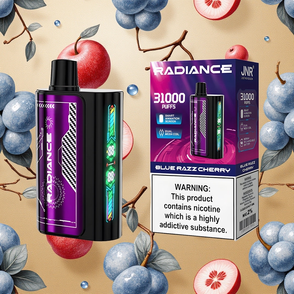 JNR Radiance 31000 Puffs Vape Descartável Blueberry Cereja Brasil Atacado