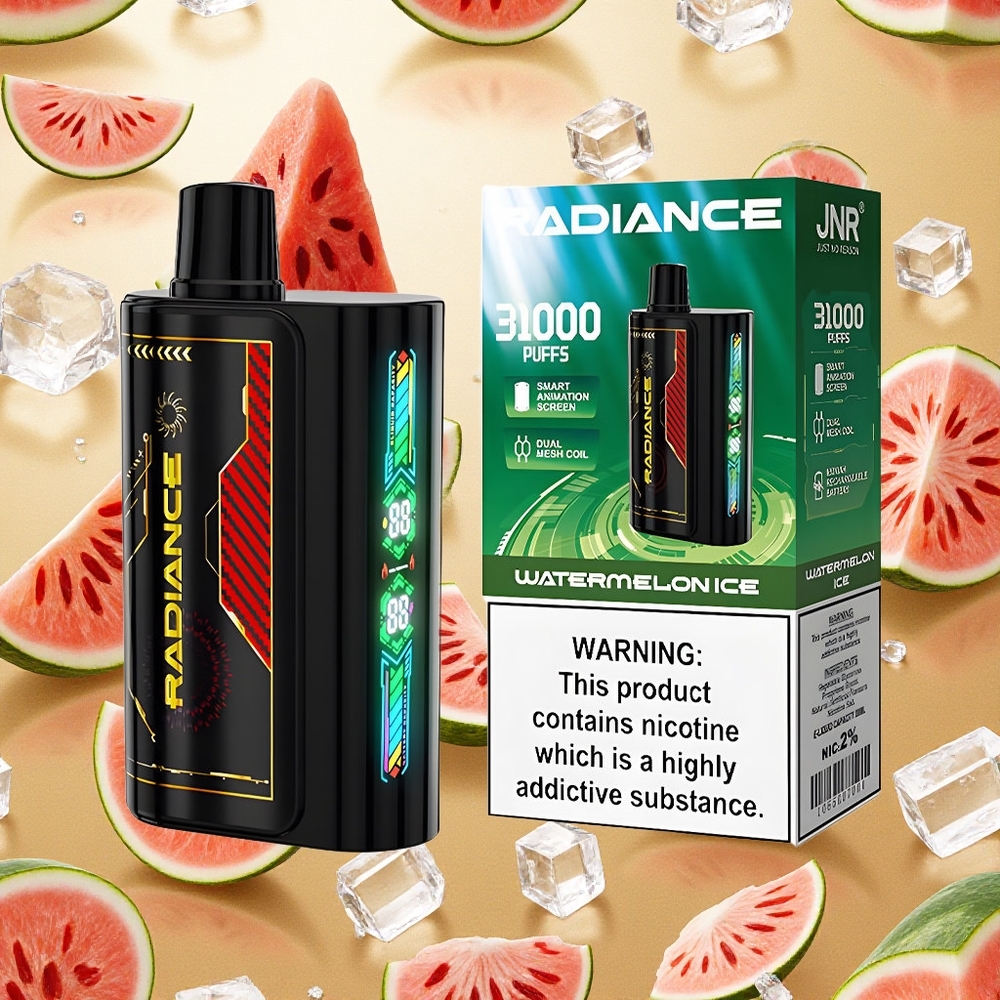 JNR Radiance 31000 Puffs Vape Descongelante Melancia 28ml Brasil Atacado