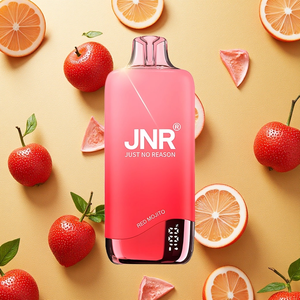 JNR Rainbow 10500 Puffs Vape Descartável Mojito Vermelho 18ml Tanque de Líquido Brasil Atacado