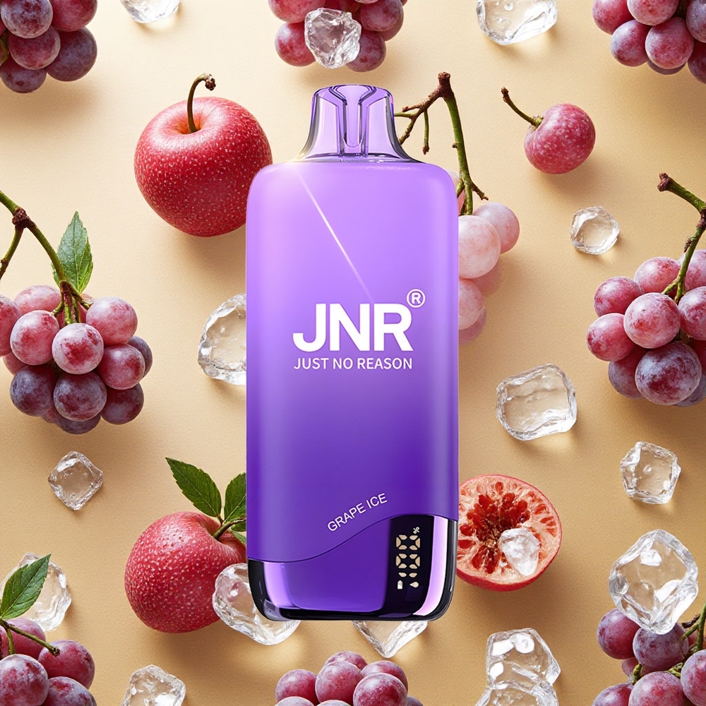 JNR Rainbow 10500 Puffs Vape Descartável Uva Gelo 18ml Tanque de Líquido Brasil Atacado