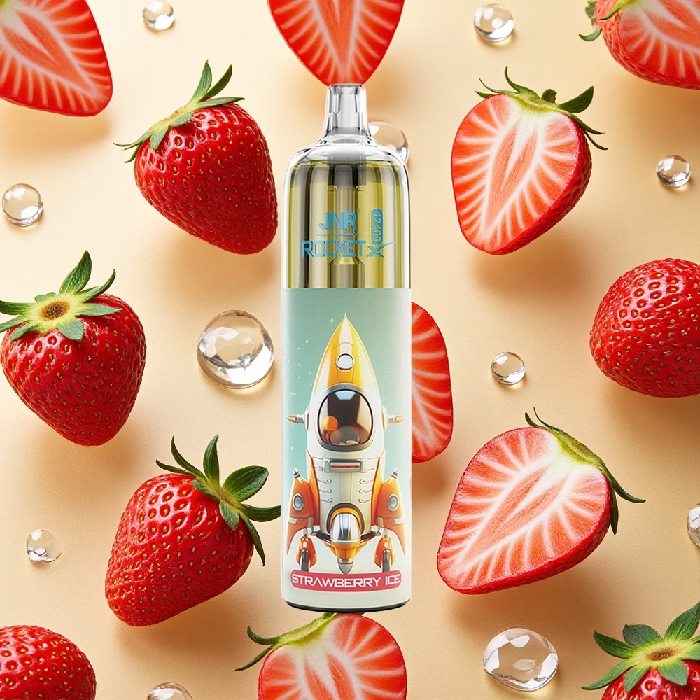 JNR Rocket-X 12400 Puffs Morango Gelo 25ml Capacidade de Líquido Brasil Atacado
