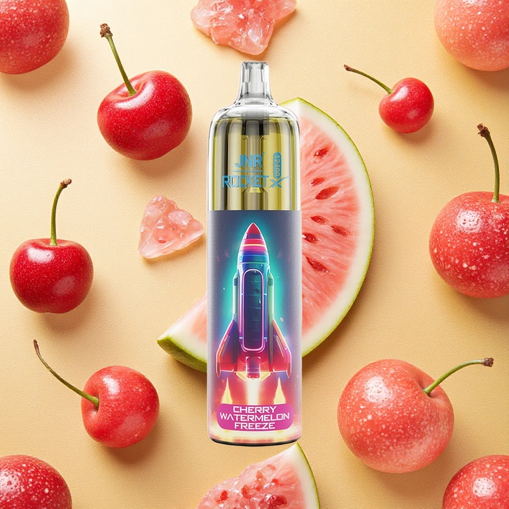 JNR Rocket-X 12400 Puffs Vape Descartável Cereja Melancia Gelada 25ml Capacidade de Líquido Brasil Atacado