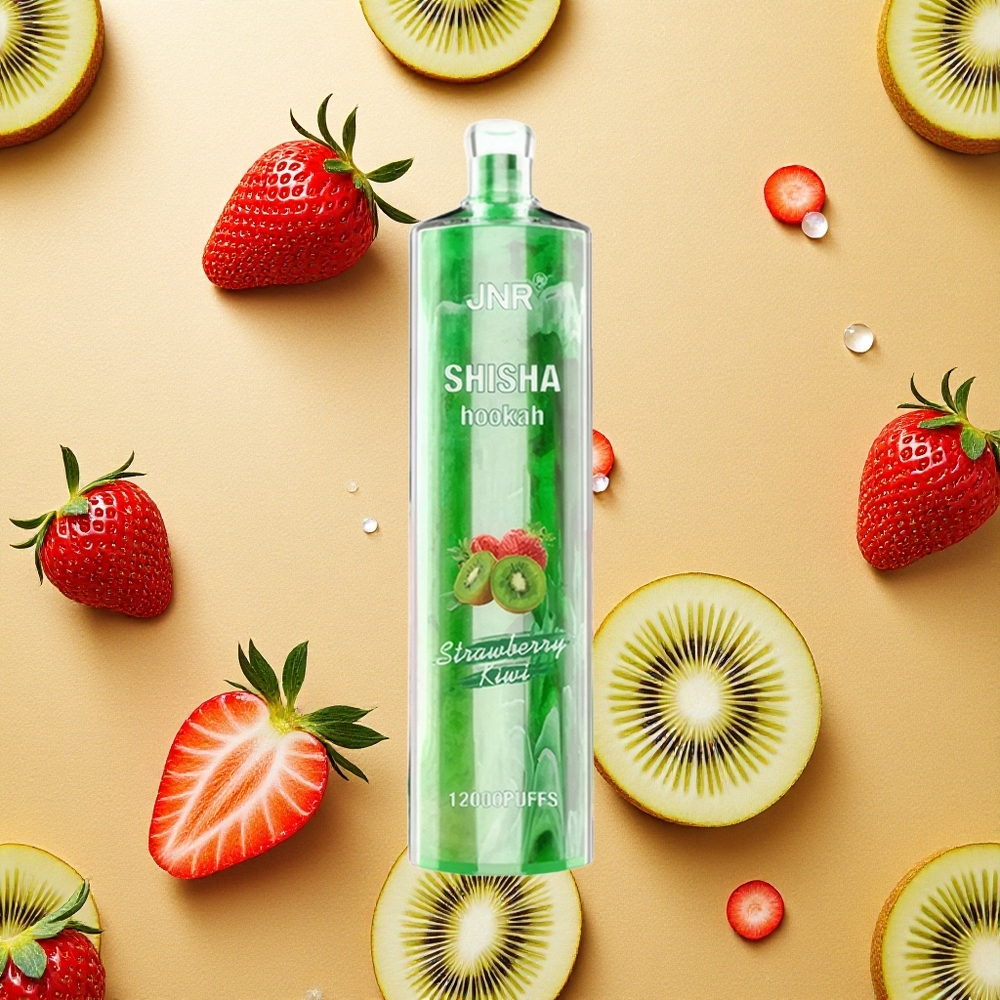 JNR Shisha Hookah 12000 Puffs Morango Kiwi 750mAh 24ml 0.6 Ohm Bobina em Malha Brasil Atacado