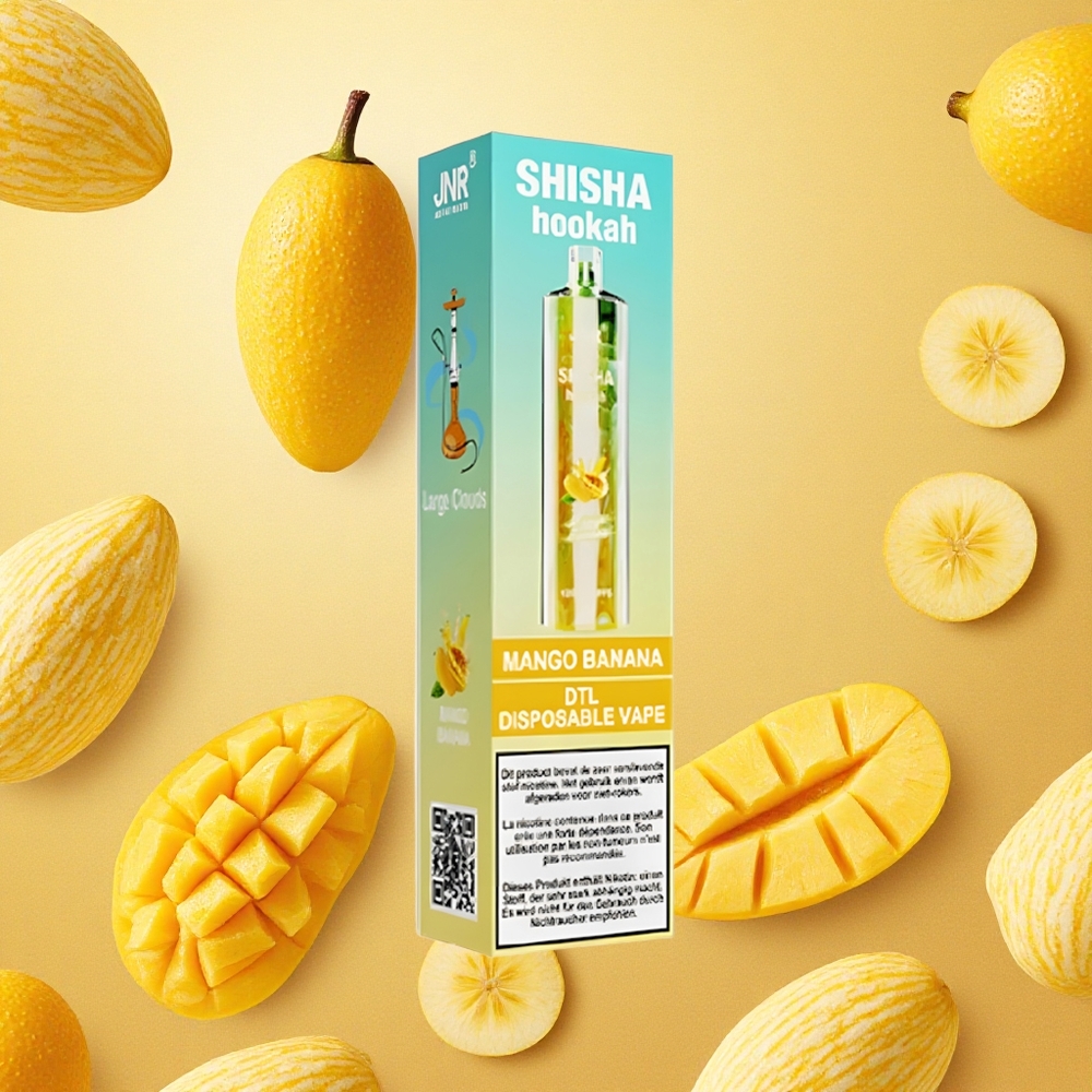 JNR Shisha Hookah 12000 Puffs Vape Manga Banana 24ml Brasil Atacado