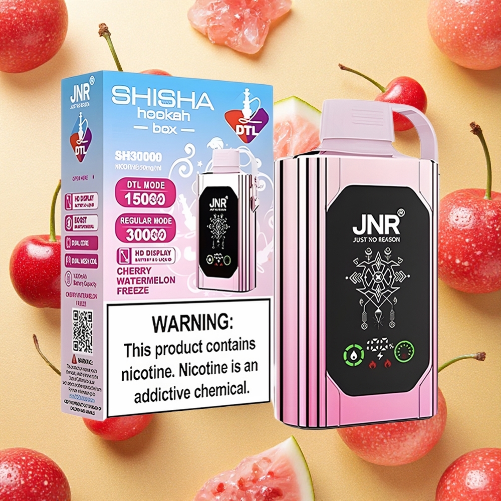 JNR Shisha Hookah Box 20500 Puffs Cereja Melancia Gelada HD Display Type-C Quick Charge Brasil Atacado