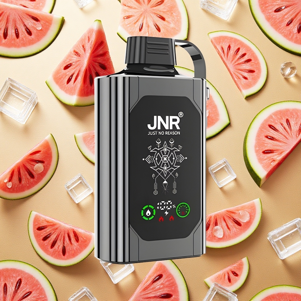 JNR Shisha Hookah Box 20500 Puffs Melancia Gelo Dual Mesh Coil & Dual Core Brasil Atacado
