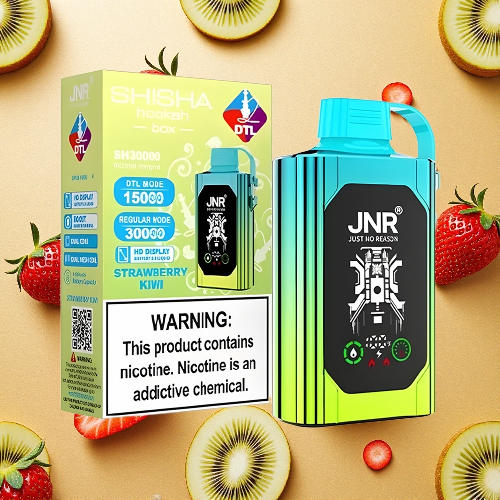 JNR Shisha Hookah Box 20500 Puffs Morango Kiwi Tipo-C Carga Rápida Brasil Atacado