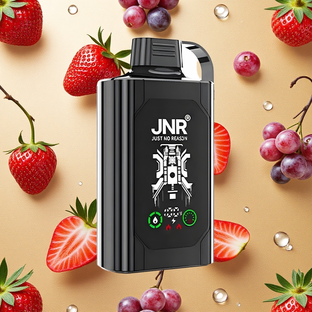 JNR Shisha Hookah Box 20500 Puffs Morango Uva Dual Mesh Coil & Dual Core 25ml Brasil Atacado