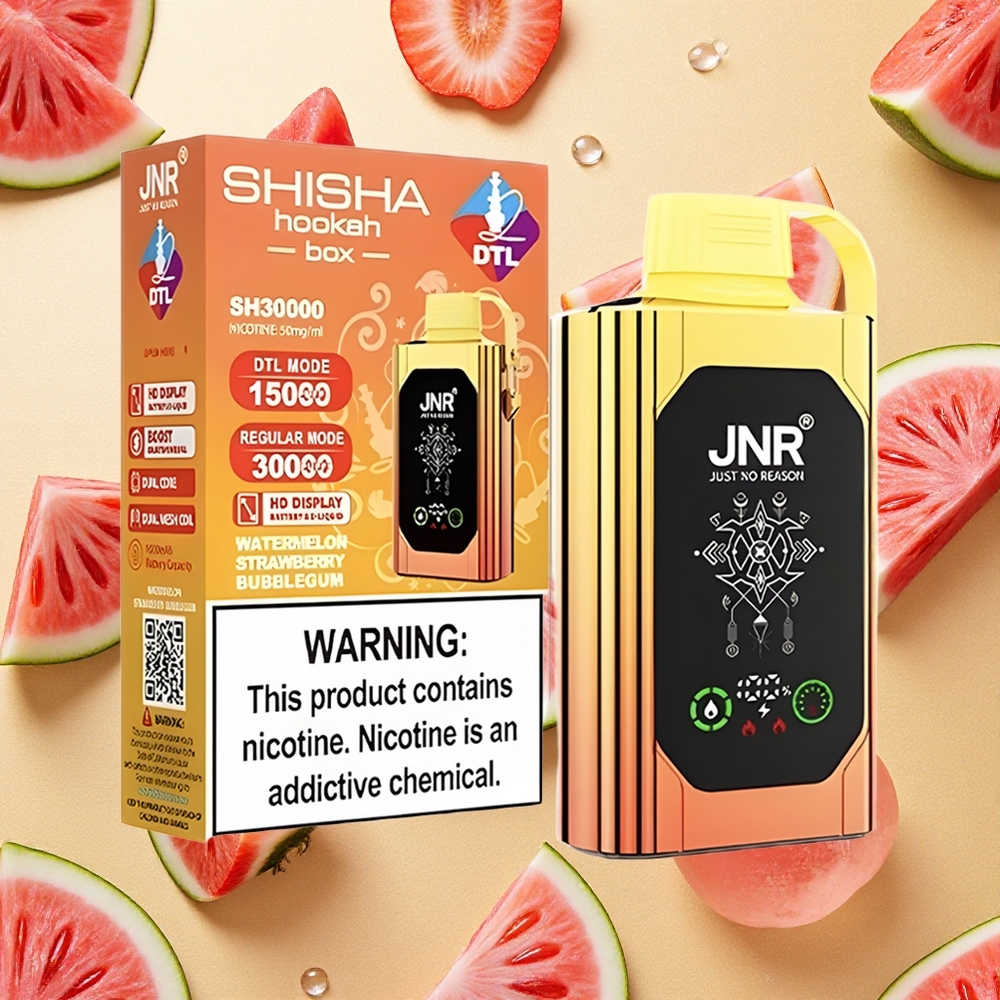 JNR Shisha Hookah Box 20500 Puffs Sabor Melancia Morango Chiclete Borbulhante 25ml Bateria 1000mAh Brasil Atacado