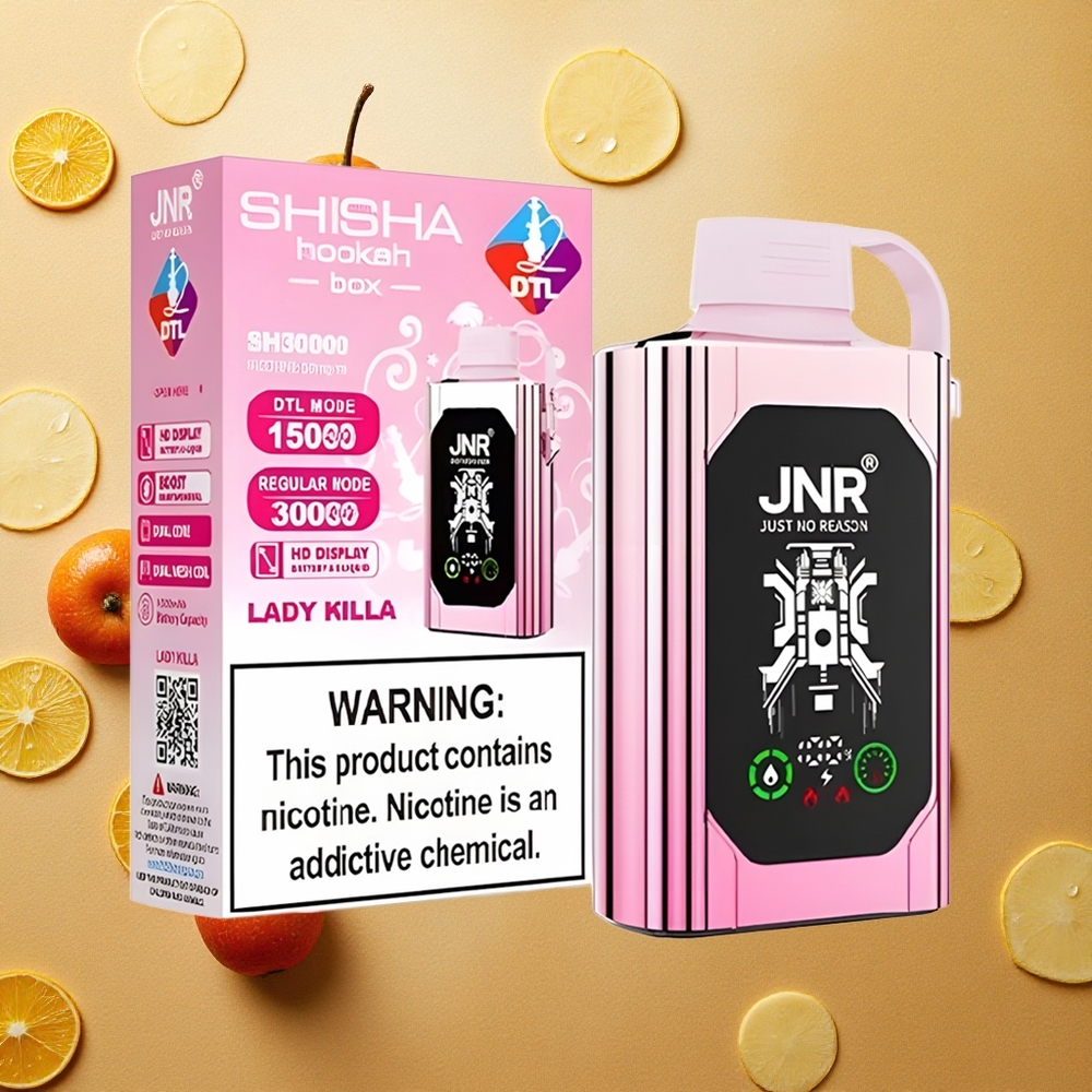 JNR Shisha Hookah Box 20500 Puffs Vape Descartável Lady Killa 20500 Puffs Dual Mesh Coil & Dual Core Brasil Atacado