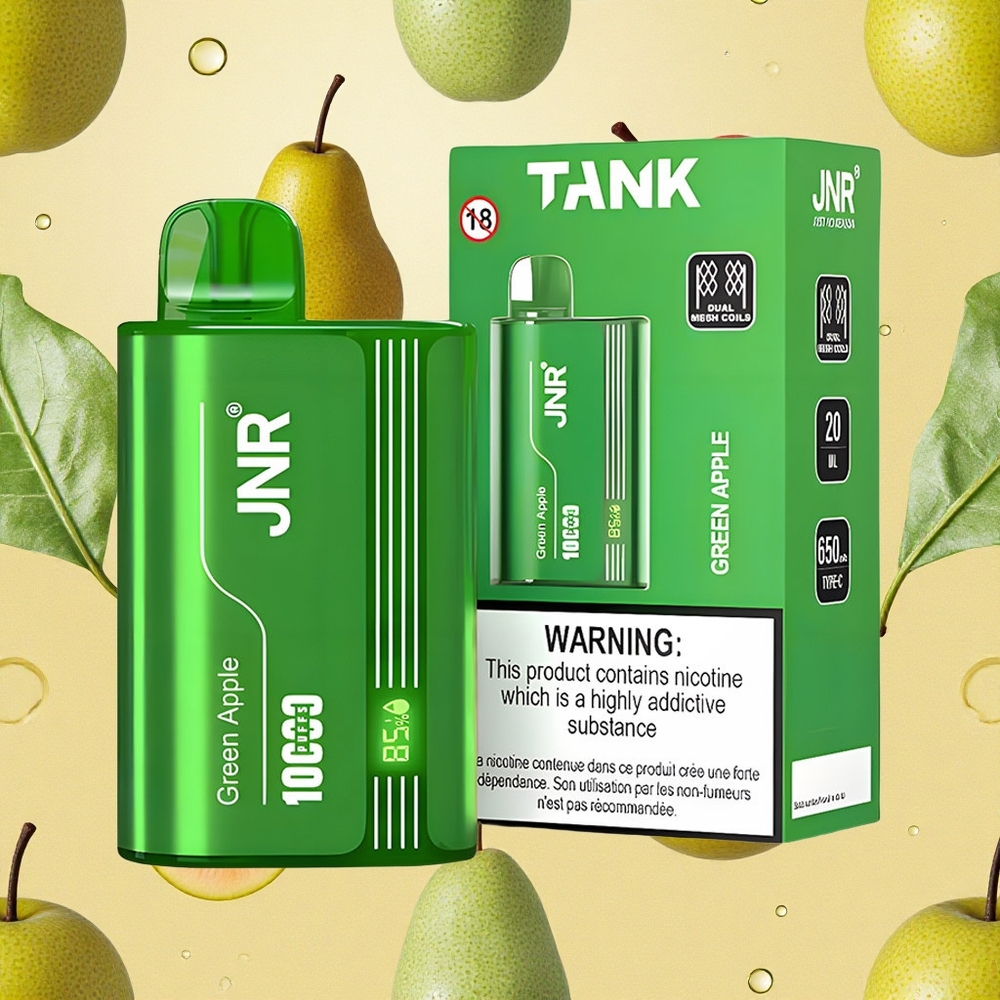 JNR Tank 10000 Puffs Maçã Verde Pêssego Pêra Tipo-C Carga Rápida Brasil Atacado