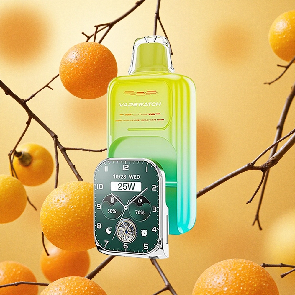 JNR VapeWatch 30000 Puffs Laranja Manga Carga Rápida Type-C Brasil Atacado