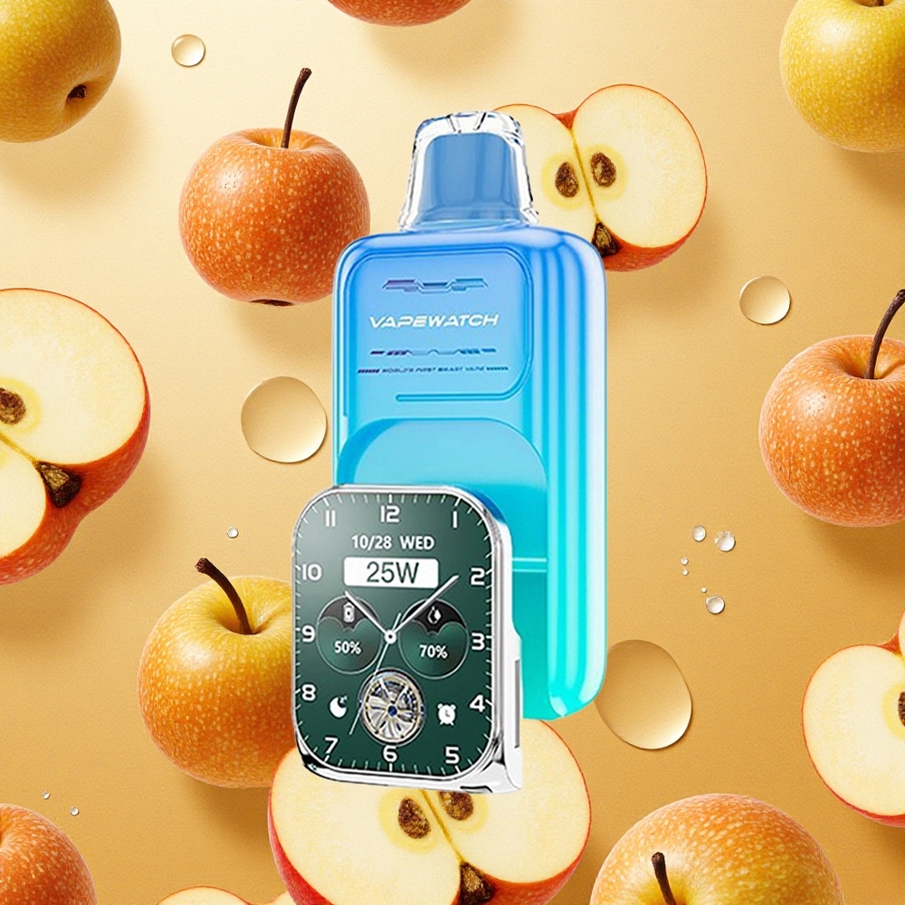 JNR VapeWatch 30000 Puffs Maçã Azeda Gelo 1000mAh Brasil Atacado