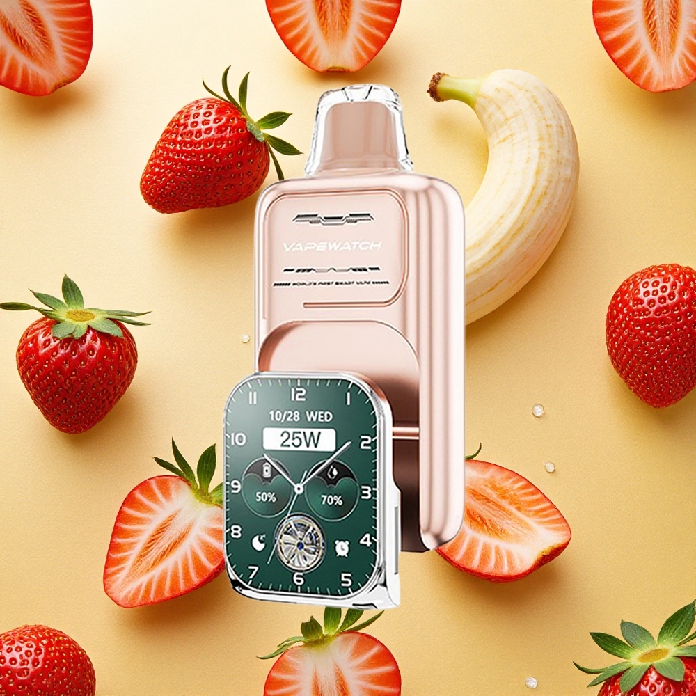 JNR VapeWatch 30000 Puffs Morango Banana 19mL Brasil Atacado