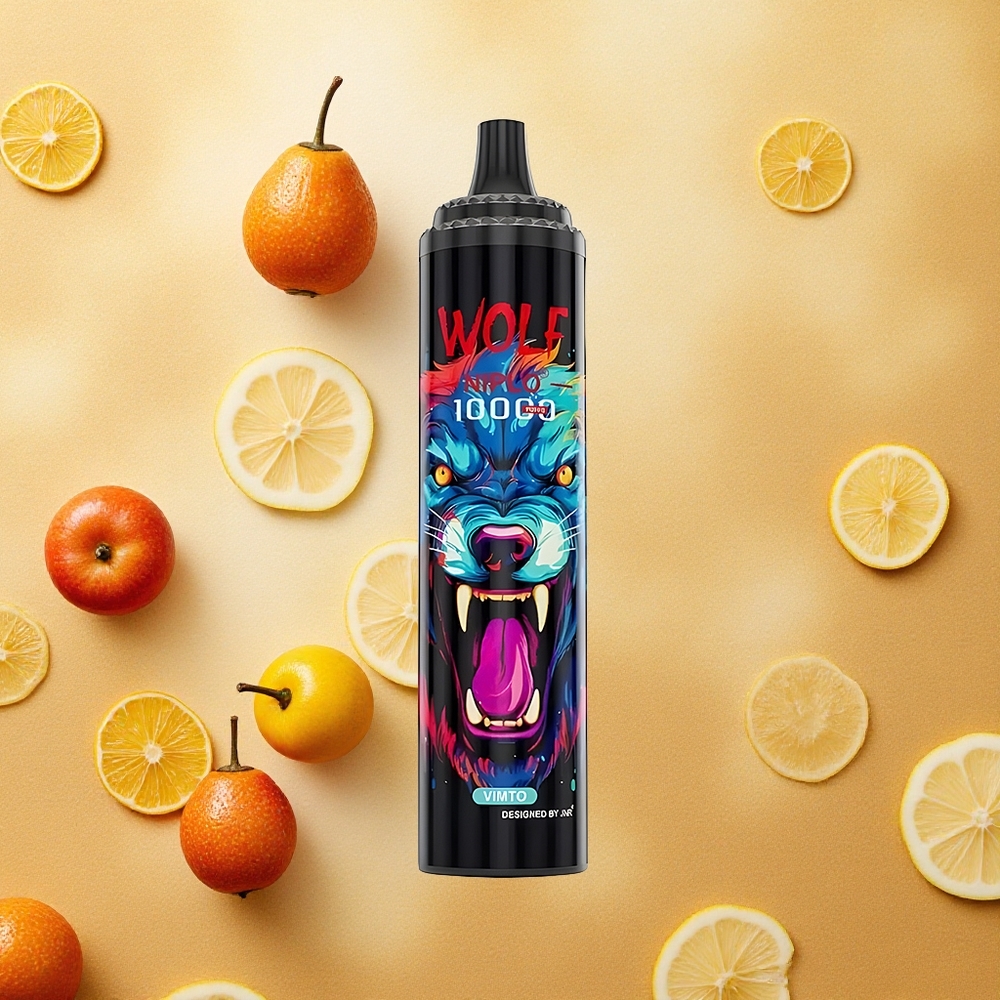 JNR Wolf Niplo 10000 Baforadas Vape Vimto Sabor Frutas Tipo-C Carregamento Rápido Brasil Atacado