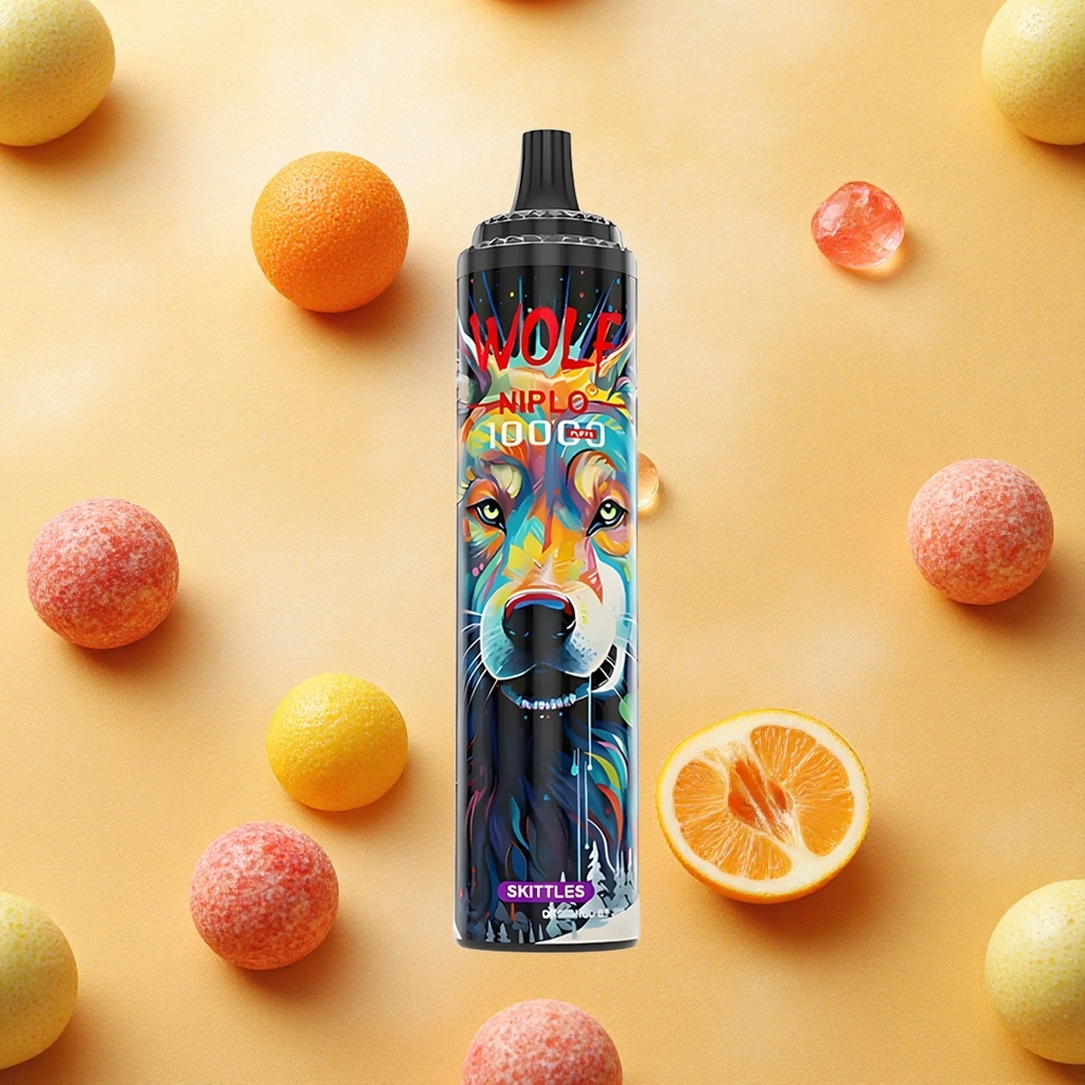 JNR Wolf Niplo 10000 Puffadas Sabor Skittles Bateria 650mAh Brasil Atacado