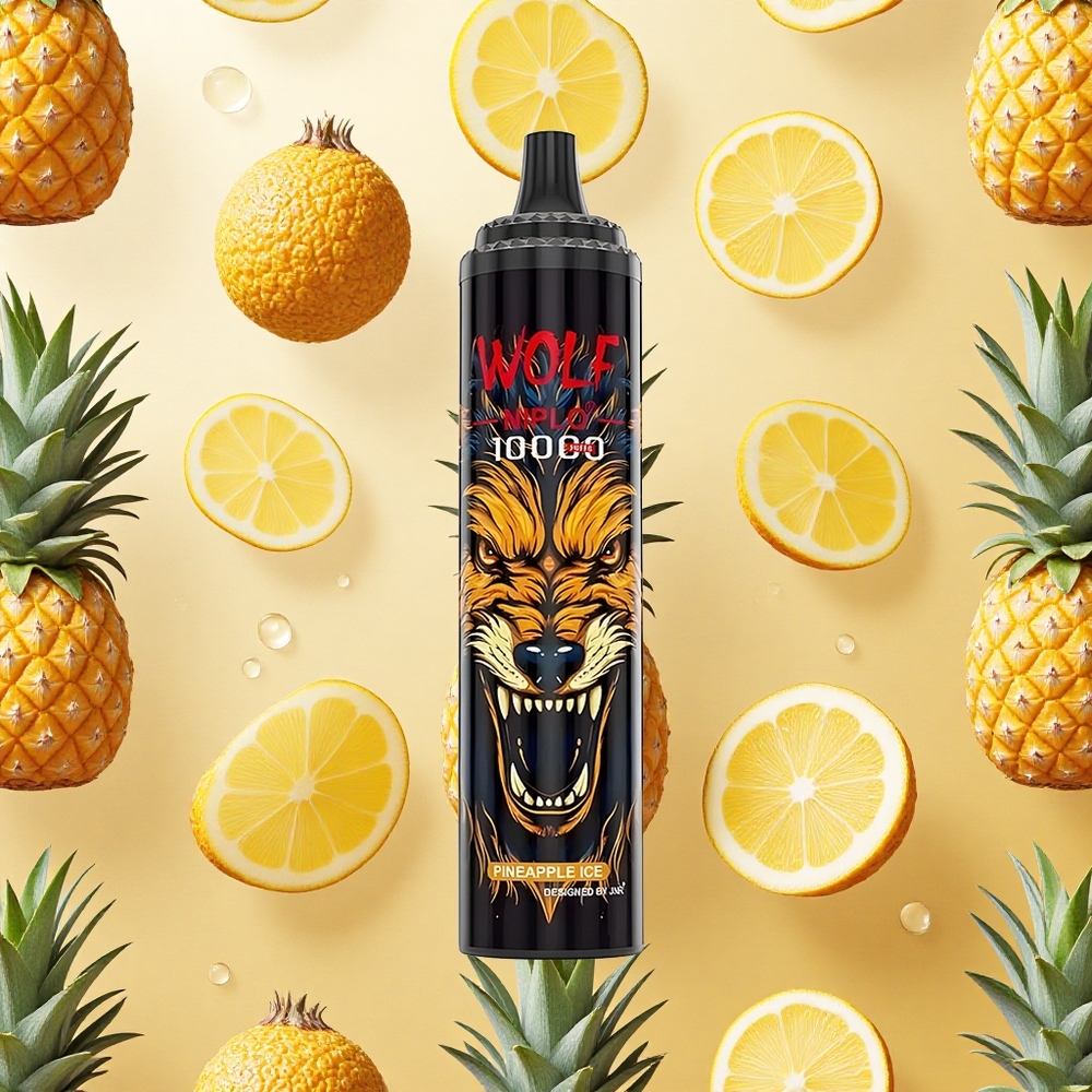 JNR Wolf Niplo 10000 Puffs Abacaxi Gelo 20ml Brasil Atacado