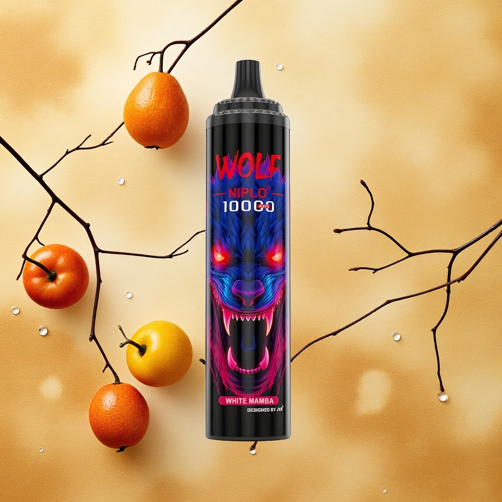 JNR Wolf Niplo 10000 Puffs Cobra Branca 1.0 Ohm 650mAh 20ml 0% 2% 5% Nicotina Tipo-C Brasil Atacado