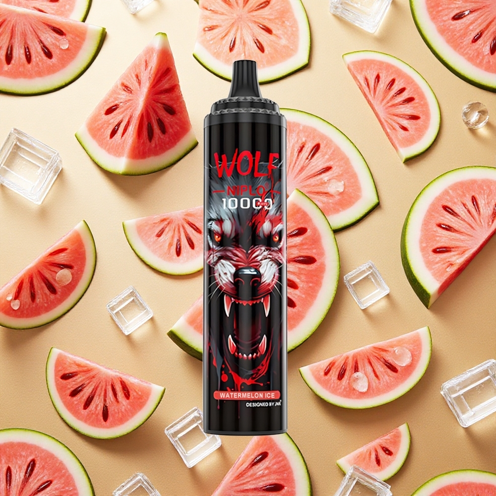JNR Wolf Niplo 10000 Puffs Melancia Gelo 20ml Brasil Atacado