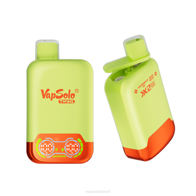 VapSolo TWINS vaporizador descartável | Comprar Vapsolo X2DR34 gelo de melancia e frutas vermelhas