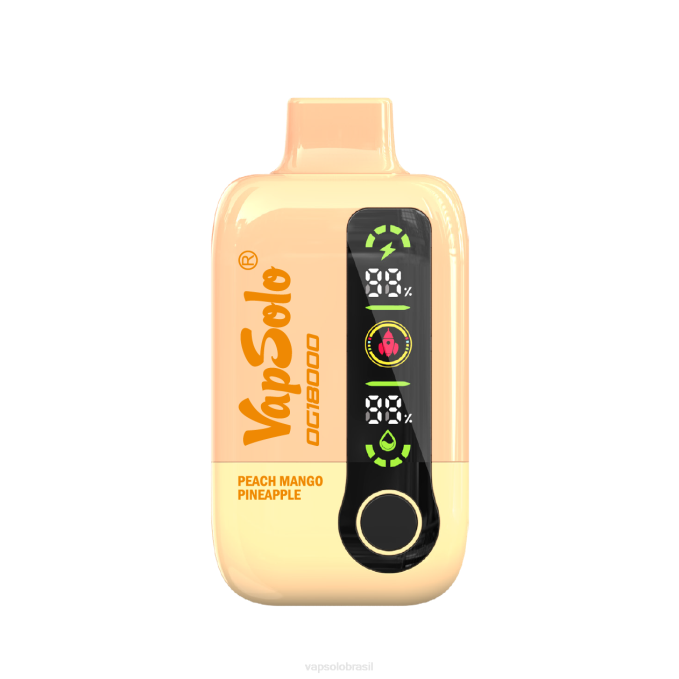 VapSolo DG18000 vaporizador descartável | Vapsolo Brasil X2DR53 pêssego manga abacaxi