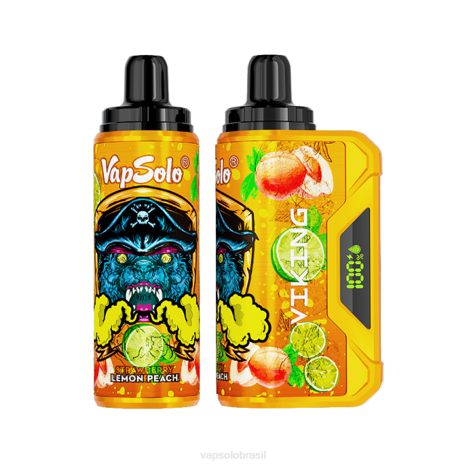 VapSolo VIKING vaporizador descartável | Vapsolo Brasil X2DR41 pêssego limão